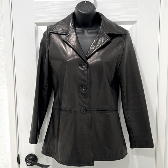 Anonymous John Carlisle black Soft Leather Jacket XS - Picture 1 of 9